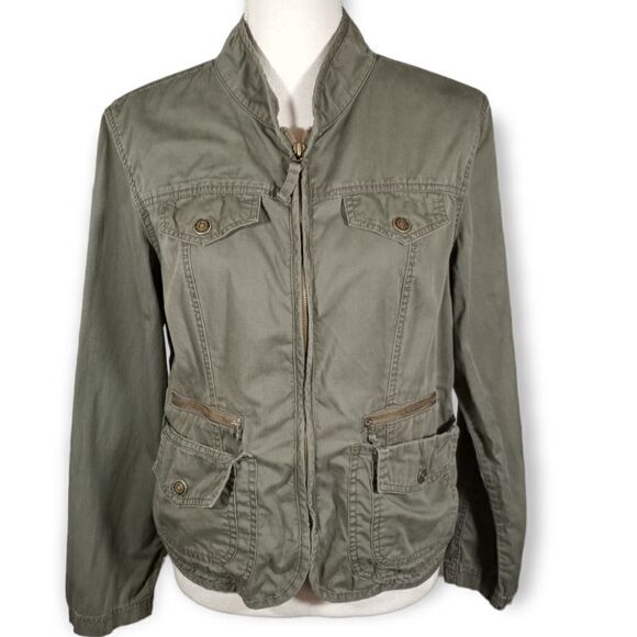 Birch Hill Jackets & Blazers - BIRCH HILL ARMY GREEN UTILITY JACKET SZ.M EUC